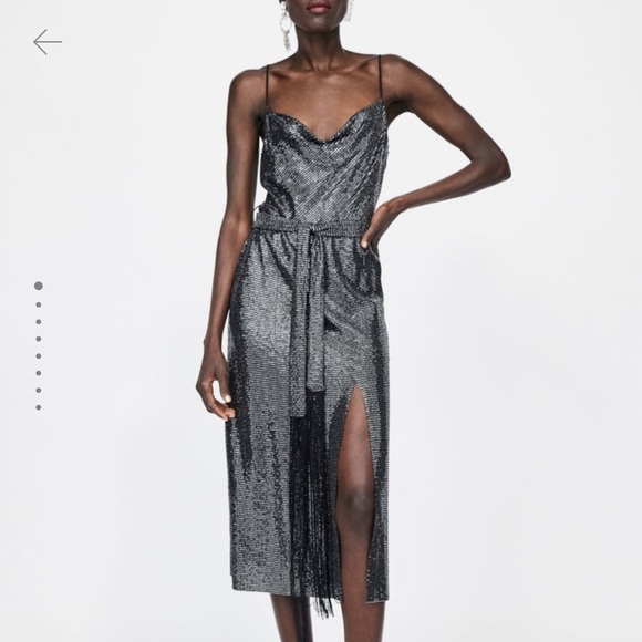 Zara Dresses & Skirts - Zara Chain-Mail Style Formal Dress